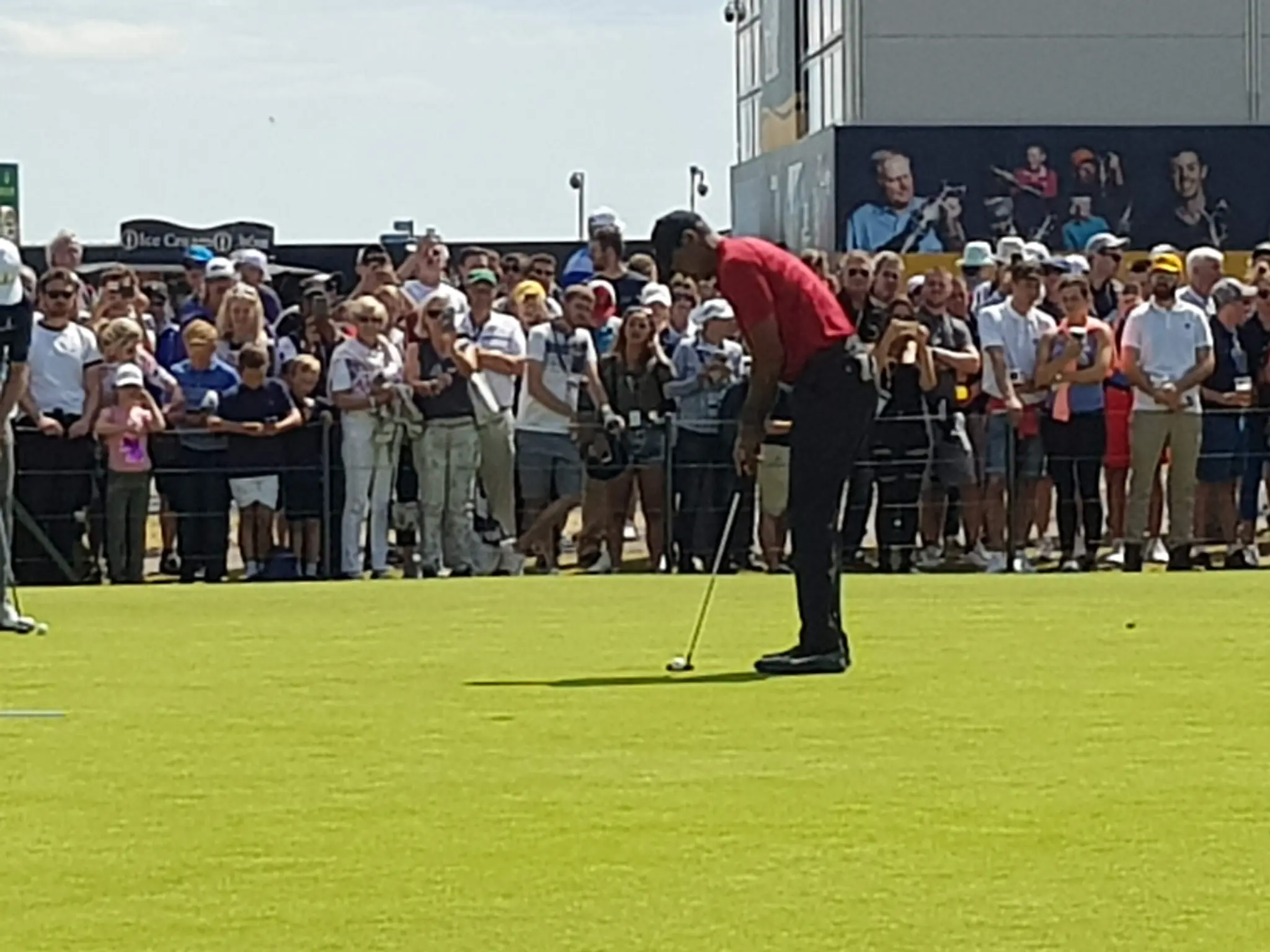 Tiger Woods at The Open Championship at Carnoustie, 2018 — covered as part of ESPN's major events portfolio.