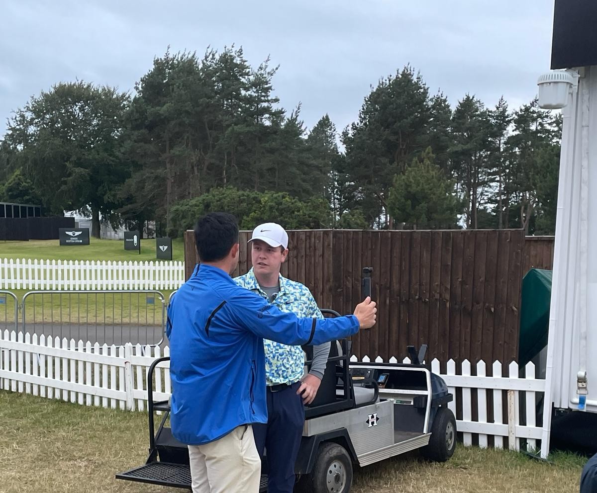 With Genesis Scottish Open winner Bob MacIntyre at the Genesis Scottish Open, July 2024 — one of the season's landmark moments.